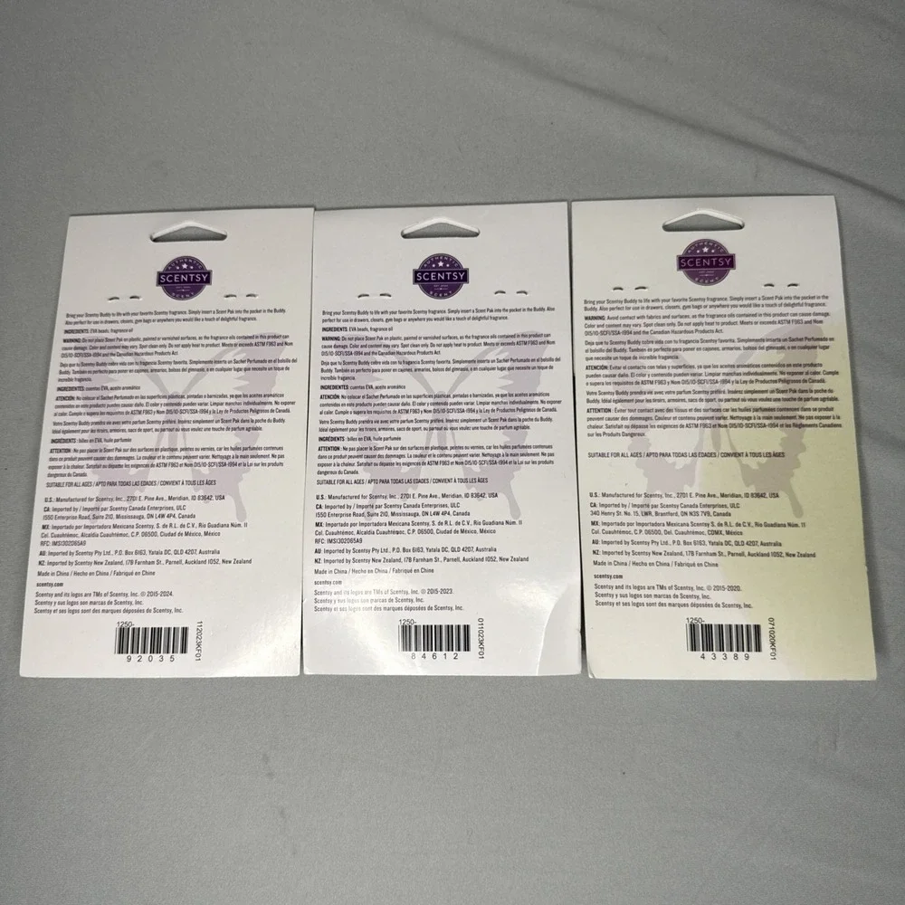Scentsy Scent Pak Lot of 3 Scent Paks NEW Open Air Clothesline Autumn Road Trip